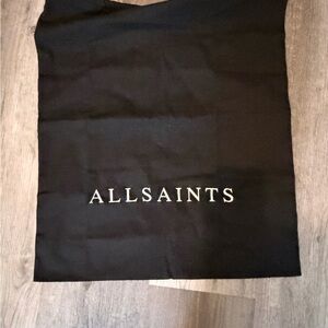 AllSaints Black Dust Bag with White Logo
